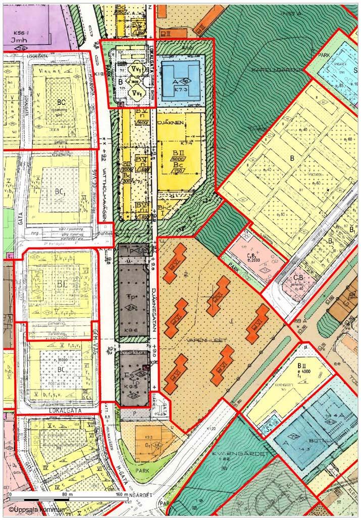 Nuvarande detaljplaner. Stadsbild/landskapsbild Stadsdelen Kvarngärdet karaktäriseras av flerbostadshus från 1960- och 1970-talet med återvändsgator och funktionsseparerade gårdar.