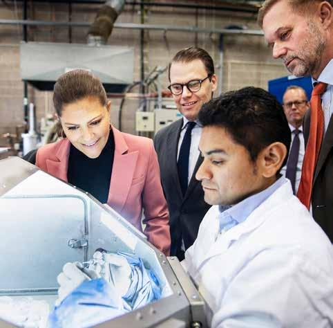 Kronprinsessparet var väldigt intresserade och ställde många frågor, säger Ann Wulf som ansvarade för besöket.