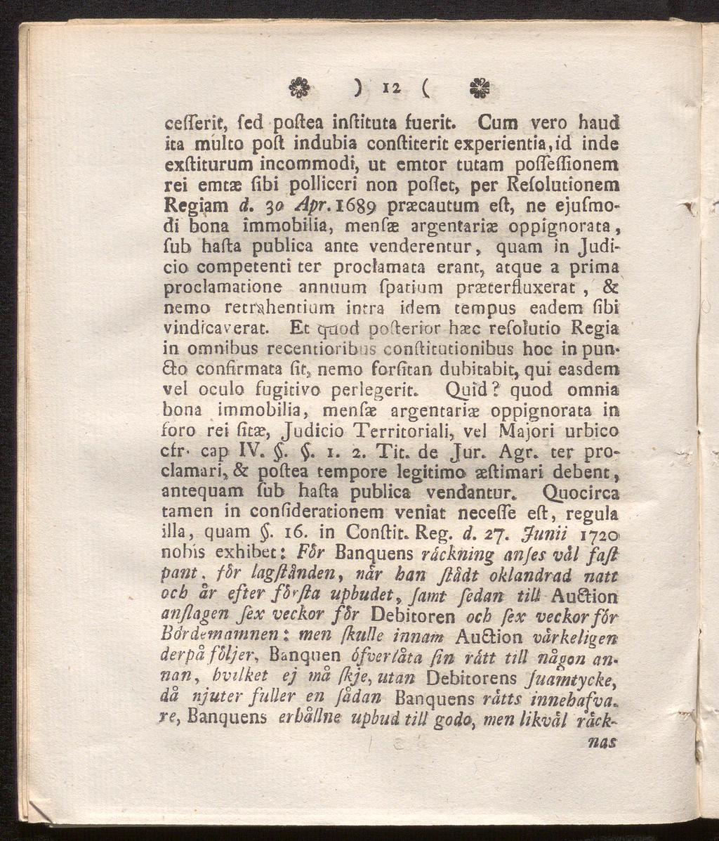 $ ) >4 C V ceflerit, fcd poftea inflftuta fuerit.