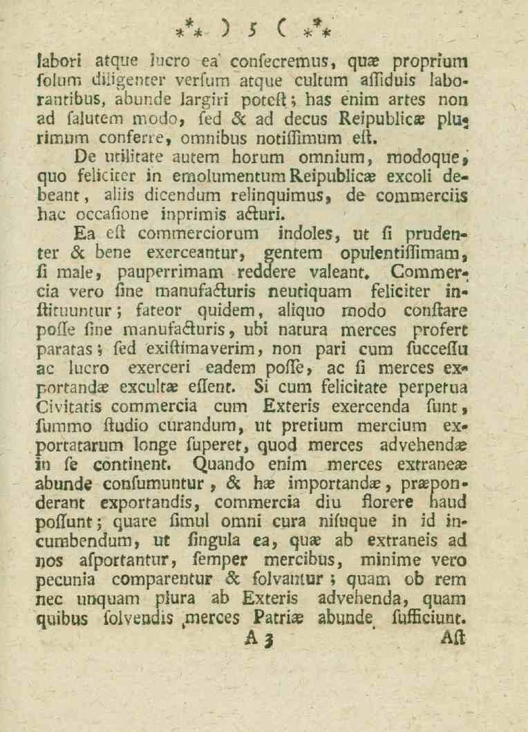 5 labori atqire lucro ea confecremus, qua?