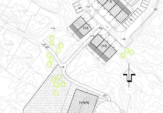 Område 2 Bild 6 Illustration av Område 2 Område 2 är beläget i mitten av detaljplaneområdet. Här finns idag ingen bebyggelse utan det består till största delen av berg.