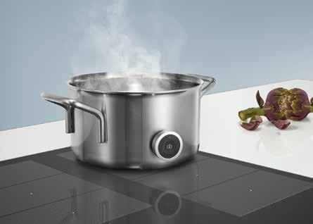 Siemens hällar har också andra smarta funktioner som steksensor och koksensor. Med dessa behöver du aldrig mer fundera på om det ska koka över eller brännas vid i din kastrull eller stekpanna.
