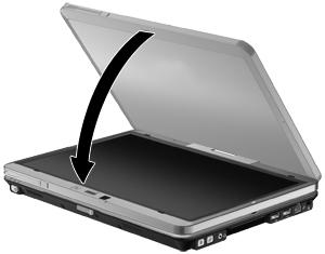 I tablet-läge växlar skärmbilden automatiskt från stående till liggande format när den vänds.