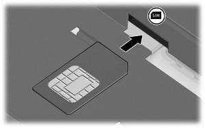 7. För försiktigt in SIM-kortet i SIM-platsen och skjut in det försiktigt tills det sitter stadigt på plats. 8. Sätt tillbaka batteriet. OBS!