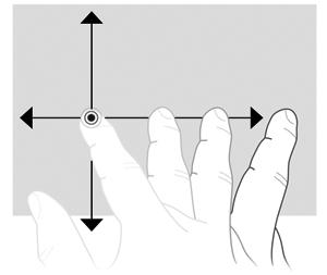 Dra Tryck med fingret på ett objekt på skärmen och dra sedan objektet till en ny plats med fingret.