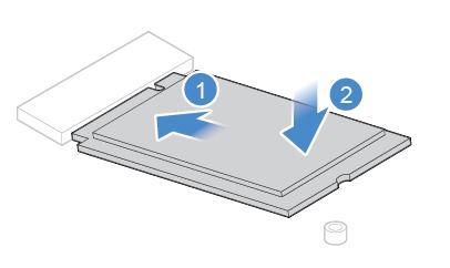Fästa tejpen på den nya M.2-SSD-enheten 4. Slutför bytet av delar.