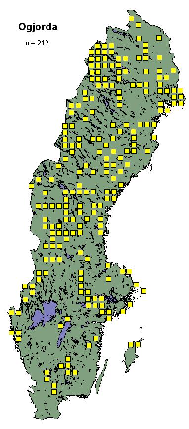 Appendix 4. Kartor över fasta standardrutter. Varje topografiskt kartblad (25 x 25 km, skala 1:5 ) innehåller en standardrutt. Rutterna betecknas med kartbladets siffra och bokstav plus kvadrant.