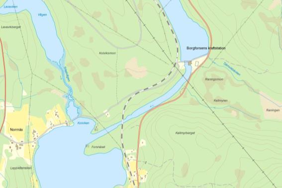 Namnet på kraftverket fick följa med till Rörströmsälven och idag ligger alltså Borgforsens kraftverk 