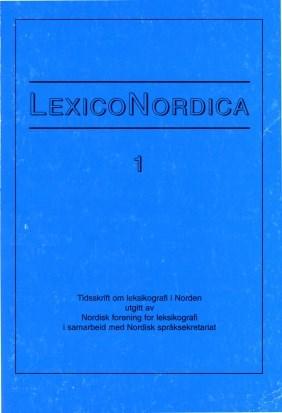 LexicoNordica Titel: Forfatter: De viktigaste ordböckerna över finskt allmänspråk Risto Haarala Kilde: LexicoNordica 1, 1994, s. 53-61 URL: http://ojs.statsbiblioteket.dk/index.