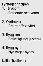 förstudien var att utarbeta ett eller flera alternativa förslag till utformning av det framtida vägtransportsystemet som skulle studeras vidare i en fortsatt planeringsprocess.