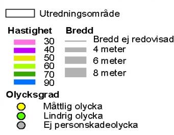 tunga fordon 20 olyckor på sträckan mellan Hissjö och Håkmark