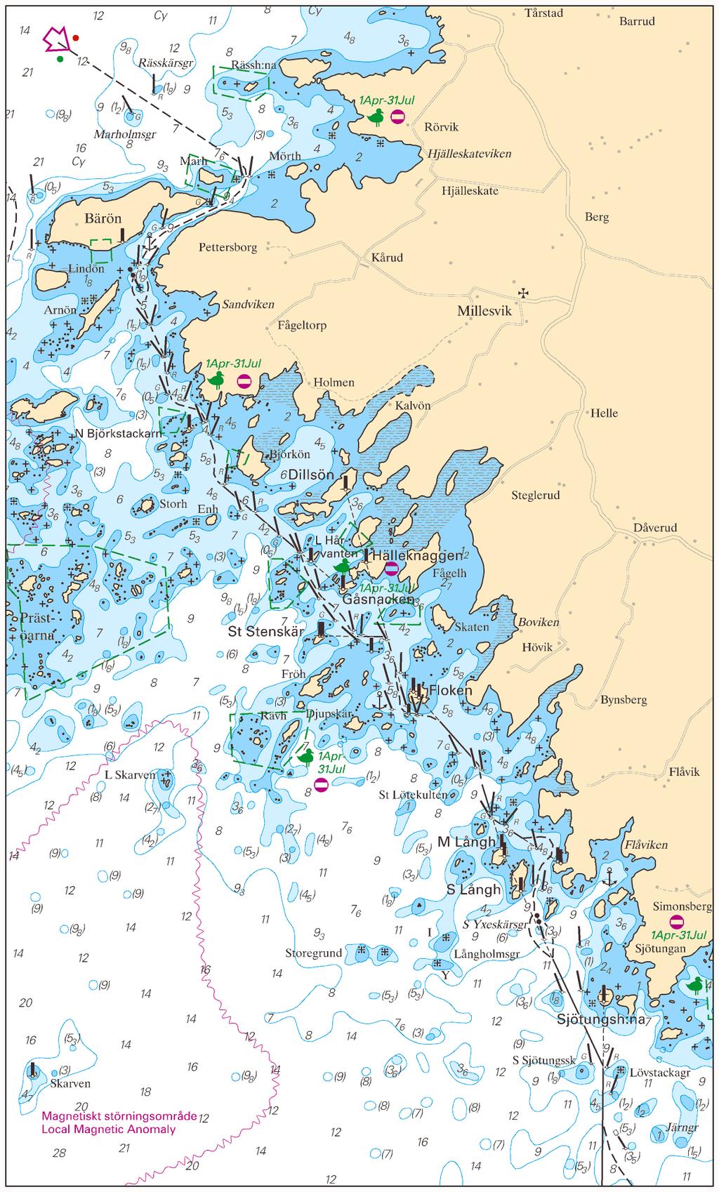 2015-02-26 14 Nr 535 Bsp Göta kanal 2011/s36, Bsp Vänern 2014/s19, s40 Farleden Bäröfjärden - Järngrund Sjöfartsverket, Norrköping. Publ. 25 februari 2015 * 10142 Sjökort: 133, 1331, 134 Sverige.