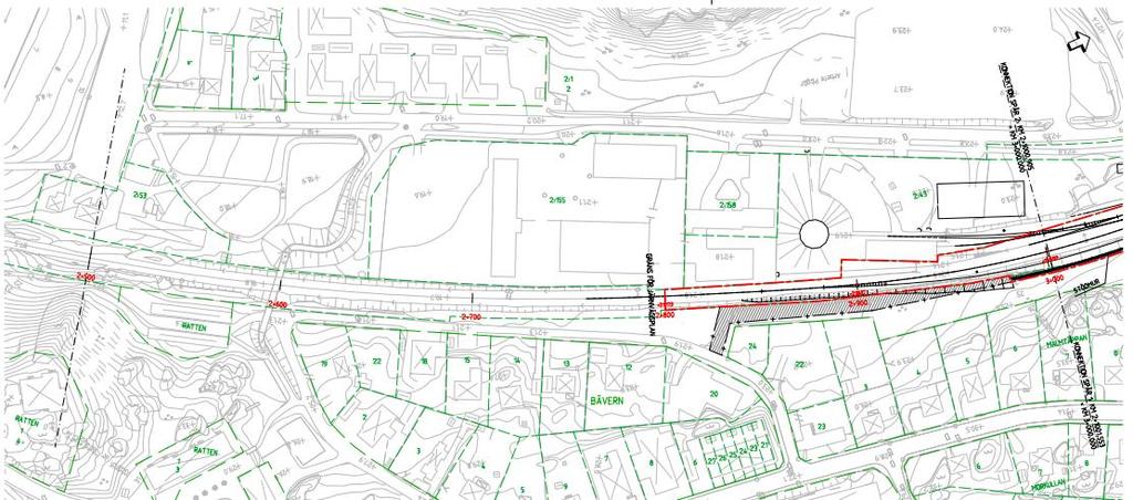 Figur 32 Planritning för sträckan km