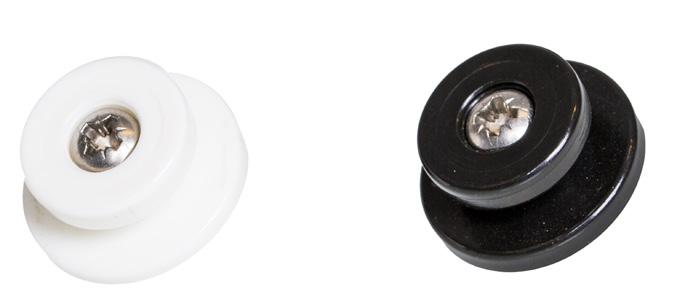 blå 40824 RailHolder 70, svart HullKnob, permanent fäste i plast, 20 mm