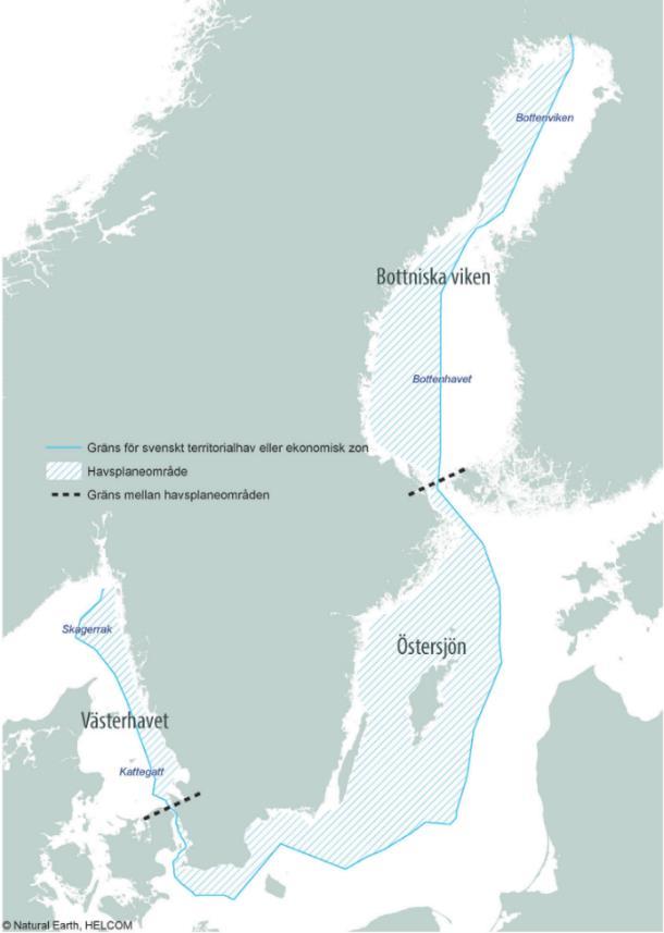 2 Inledning 2.1 Bakgrund: Statlig havsplanering med tillhörande miljöbedömning Den 1 september 2014 infördes en ny bestämmelse i miljöbalken (4 kap. 10 ) om statlig havsplanering i Sverige.