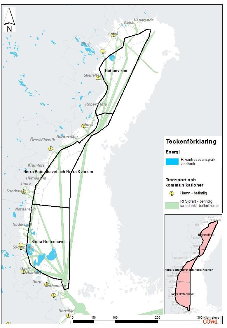 Figur 15 Riksintresse för transport och