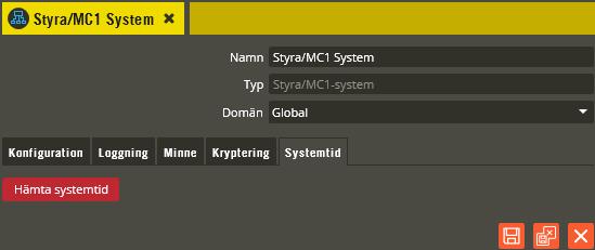 Multiaccess Styra 8.3 Programmering: Enhetskonfiguration, system System, systemtid 38 Klicka på fliken Systemtid.