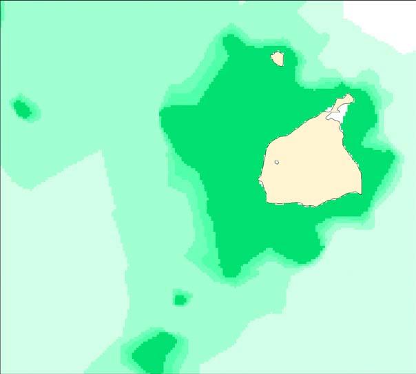 Utbredning av smaltång i Rönnskären 2009 2008-2009 testades kartering av undervattenshabitat med hjälp av flygburen LiDAR i