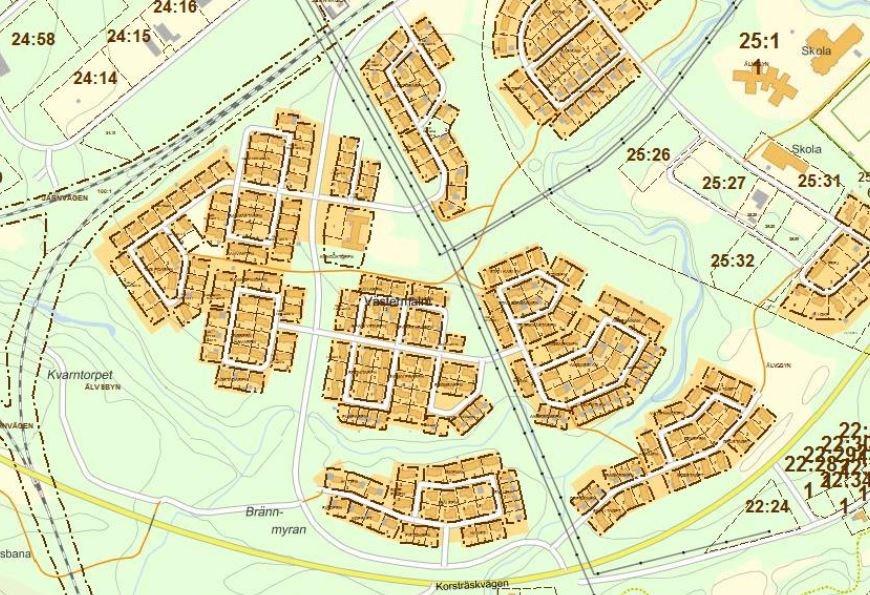 PLANDATA Granskningshandling Lägesbeskrivning Planområdet ligger ca 1,5 kilometer väster om Älvsbyns centrum, norr om väg 375 (Korsträskvägen) mot Arvidsjaur.