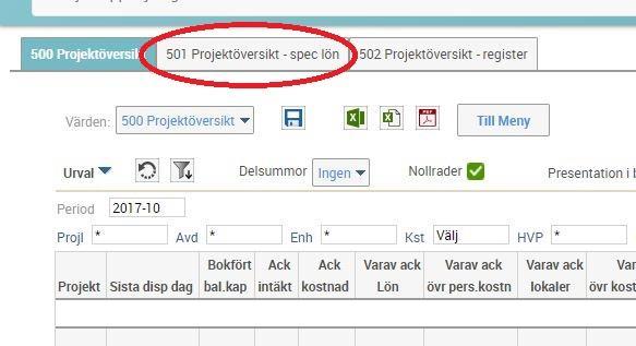 8(12) 5 Att hitta lönekostnader I rapporten går det att se vilka projekt som har lönekostnader och vilka personer lönerna tillhör.