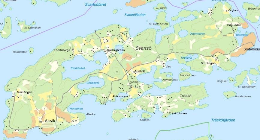 Område Skärgården: Lådna/Möja/Svartsö Svartsö 1 4 Möja 2 9 Lådna 7 11 5 8