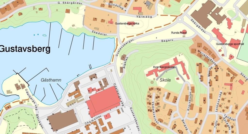 Område Gustavsberg: Gustavsberg 27 26 29 11 12 19 13 15 1 18 10 24 28 25 30 32 16 20 31 3 2 4 14 14 9 17 5 6 23 8 7 21 22 Kommunägda lokaler/platser 1. Skogsbo kommunhus 2. Musikens Hus 3.