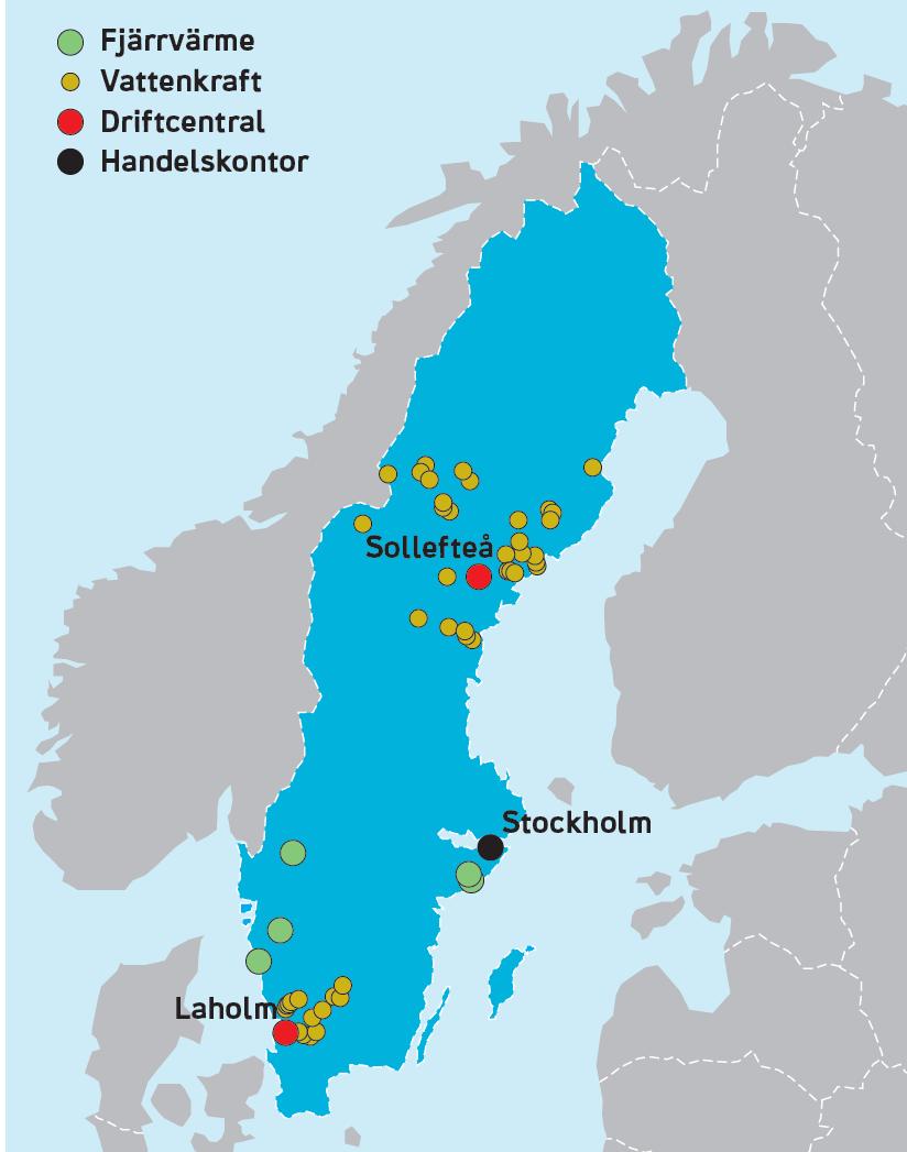 STATKRAFT I SVERIGE Baltic cable Sveriges fjärde största elproducent Äger och driver 55 vattenkraftverk från Lagan till Skellefteälven Äger och driver HVDC-länk Baltic Cable Sve-Ty, 600
