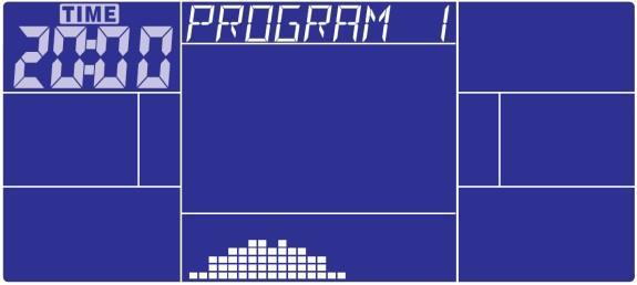 Användaren kan då skapa sitt eget program genom att vrida upp eller ner för att välja motståndsnivå i varje rad och därefter bekräfta med MODE/ENTER.