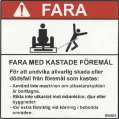 SÄKERHET D E F G H I J Observera att dekalerna som sitter på