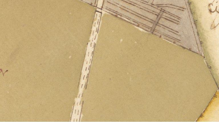 Detalj ur 1767 års karta över kungsgården Lindhovs ägor.