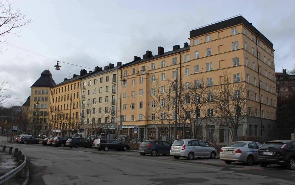 Kvarteret Gruvans klassiska stenstadsbebyggelse mot den tänkta