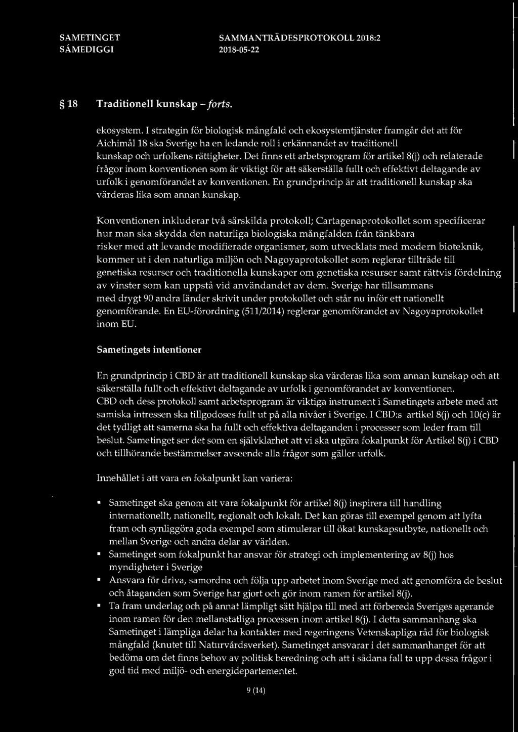 18 Traditionell kunskap - forts. ekosystem.