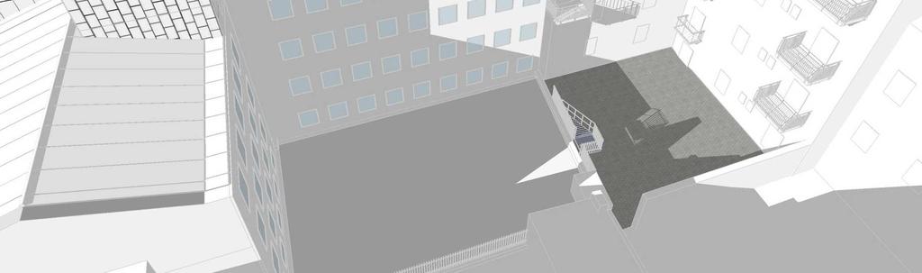Ljusförhållanden En skuggstudie som analyserar tillbyggnadernas påverkan på kringliggande fastigheter har tagits fram av AB jkab Arkitekter.