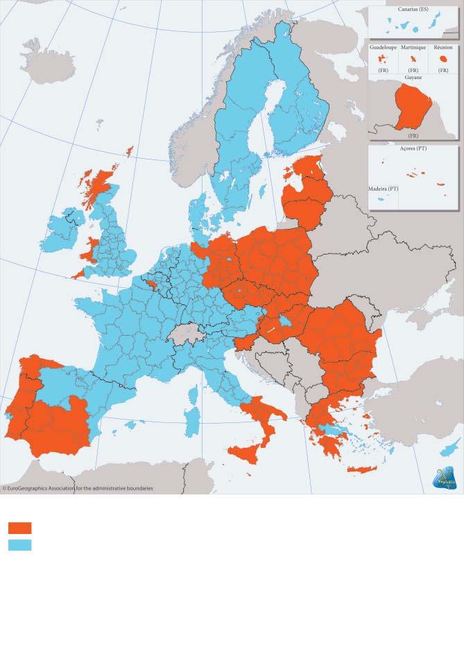 Olika nivåer på ESF-stödet Europeiska socialfonden (ESF) 2007