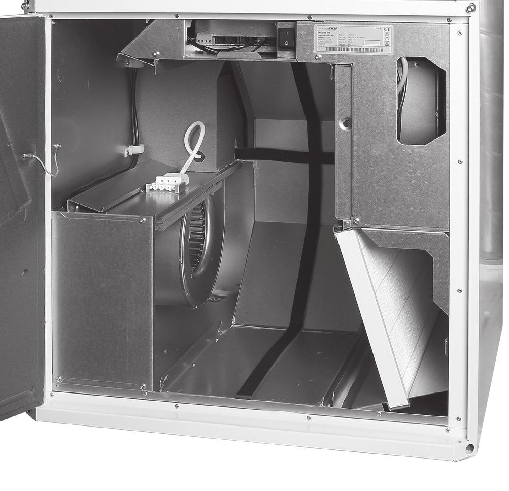 Swegon CASA R5 Smart 1 6 7 4 5 5 3 2 Kondensvattenavloppets