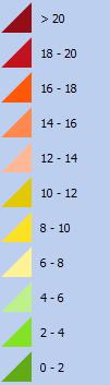 Under slutet av seklet ser man att det är 1-1,5 grad