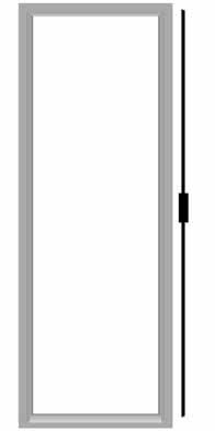 Dörrar märkta V1: 1. Borra ett 14mm hål på vänster insida av dörr V1(B). Se skiss för mått och placering.