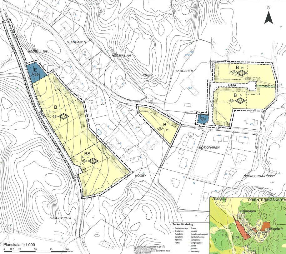 1 2 3 Figur 1 Plankarta detaljplaneområde 7 Geotekniska förhållanden 7.