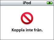 Mer information om att föra över musik till ipod nano och använda ipod nano med flera olika datorer finns i kapitel 2, Musikfunktioner på sidan 15. Obs! Du kan föra över spår medan batteriet laddas.