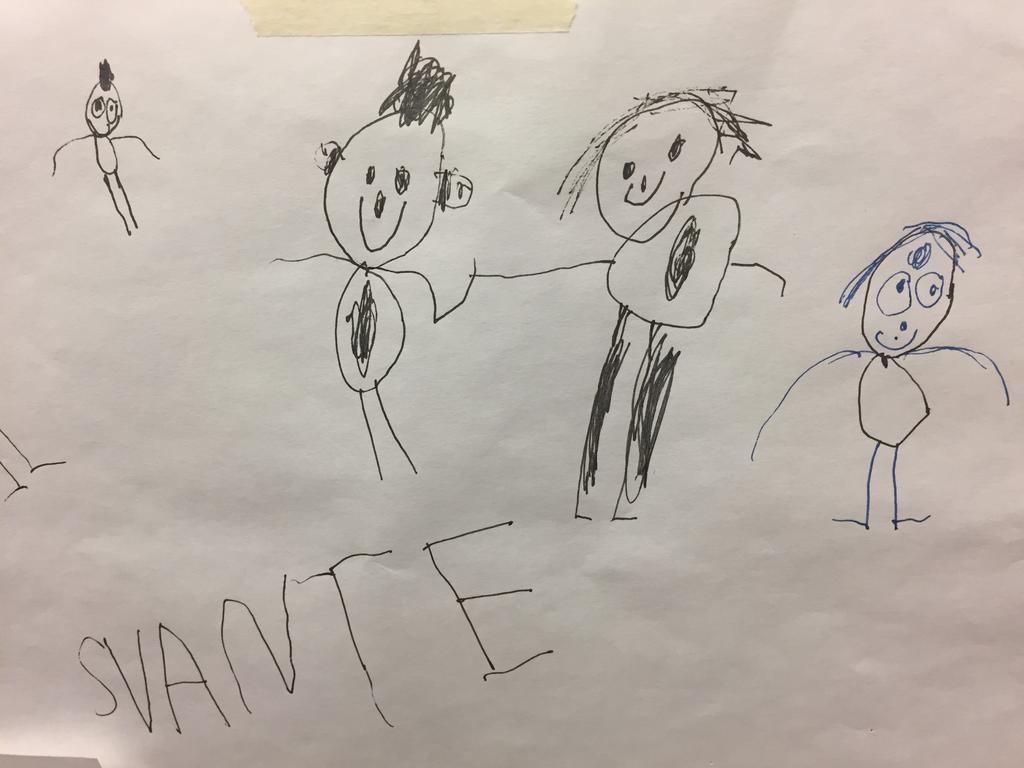 Barn om kreativitet Mamma, alla kan rita.
