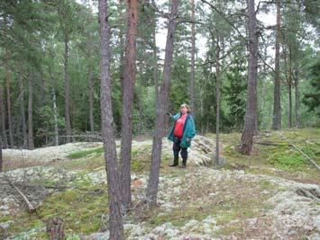 Topografi och fornlämningsmiljö Markområdet är beläget i brytzonen mellan skogsmark i norr och bebyggd mark i söder.