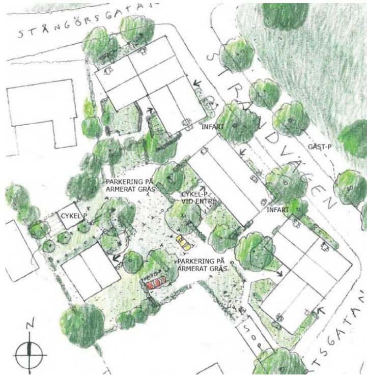 9 (15) 6. Föreslagen exploatering och utformning av området Östhammarshem som är byggherre för projektet planerar att bygga cirka 40-50 hyreslägenheter i flerbostadshus om 3-4 våningar.