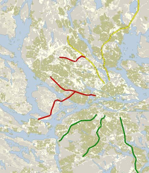 18 (20) 5.2.7 Hastighet på infartsleder Infartsleder har markerats på kartan nedan.