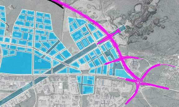 5.10 Kommunens föreslagna väglinje Kiruna kommun/lkab har utrett egna förslag till E10 vid Kiruna nya centrum med hjälp av Tyréns och tagit fram ett förslag (Utredning E10 Kiruna, 2014-02-07).