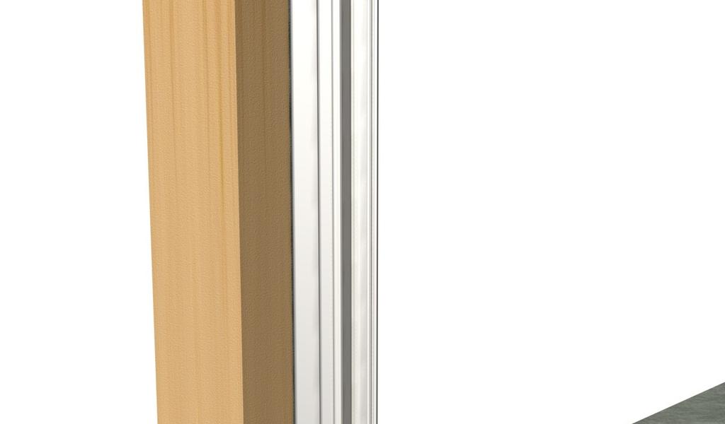 Kontrollera attu-profilernaärilod.skruvai 4,2x50mmträskruv ide förborrade hålen.