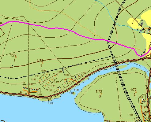 Sida 8 av 12 Skotertrafik Norr om området för finns skoterspår (Inte allmänna). Skoterspår ligger norr om området.