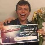 Grattis Sebastian vinnare i Vallentunas deltävling! Vallentunas deltävling i Funkisfestivalen hölls 24 november på Nova ungdomens hus.