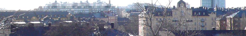 Solstudier före och efter ombyggnad. Sommarsolstånd kl 16.00 Ny silhuett - fotomontage Stadssilhuett Huset lämnar redan idag sitt bidrag till Södermalms stadssilhuett.