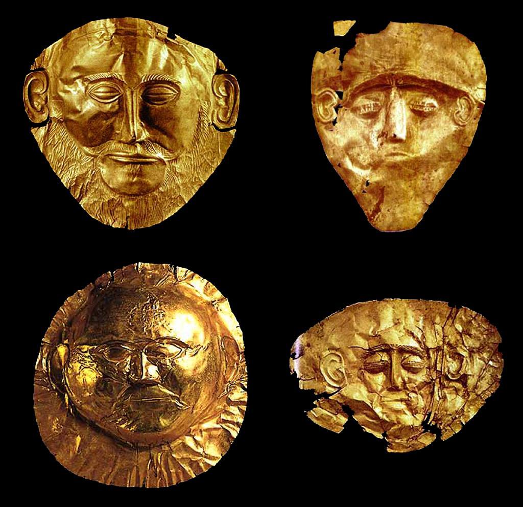 Schaktgravar Mykene En del begravda hade guldmasker