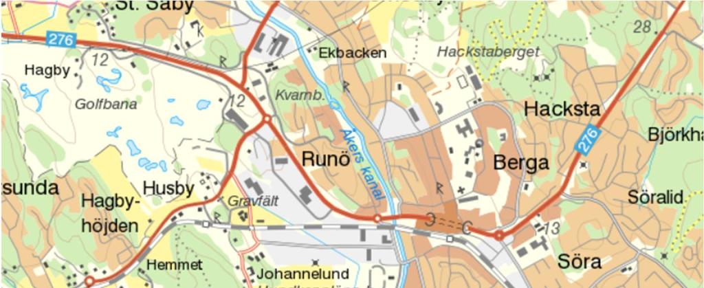 . BAKGRUND UPPDRAG På uppdrag av Hemsö Development AB, har WSP Sverige AB utfört en översiktlig geoteknisk undersökning för östra kanalstaden i Österåker, se figur.
